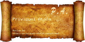 Privigyei Atala névjegykártya